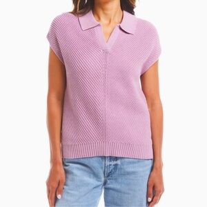 Weatherproof Vintage Women's Cotton Cap Sleeve Sweater Top - New